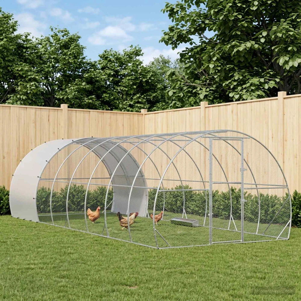 Vištų būdas Sidabrinė 800 x 300 x 200 cm Galvanizuotas plienas