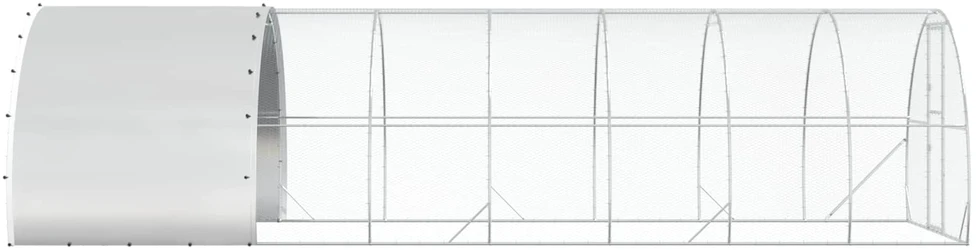 Vištų būdas Sidabrinė 800 x 300 x 200 cm Galvanizuotas plienas
