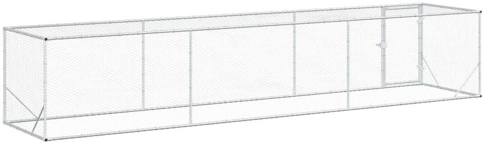 Vištų kiemas Sidabrinė 500 x 100 x 100 cm Galvanizuotas plienas