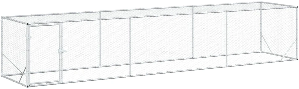 Vištų kiemas Sidabrinė 500 x 100 x 100 cm Galvanizuotas plienas