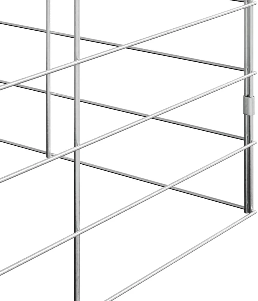 Vištų narvas 2 vnt. Sidabrinė 600 x 100 x 210 cm
