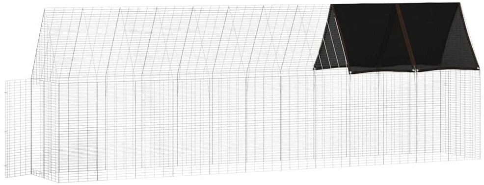Vištų narvas 2 vnt. Sidabrinė 600 x 100 x 210 cm