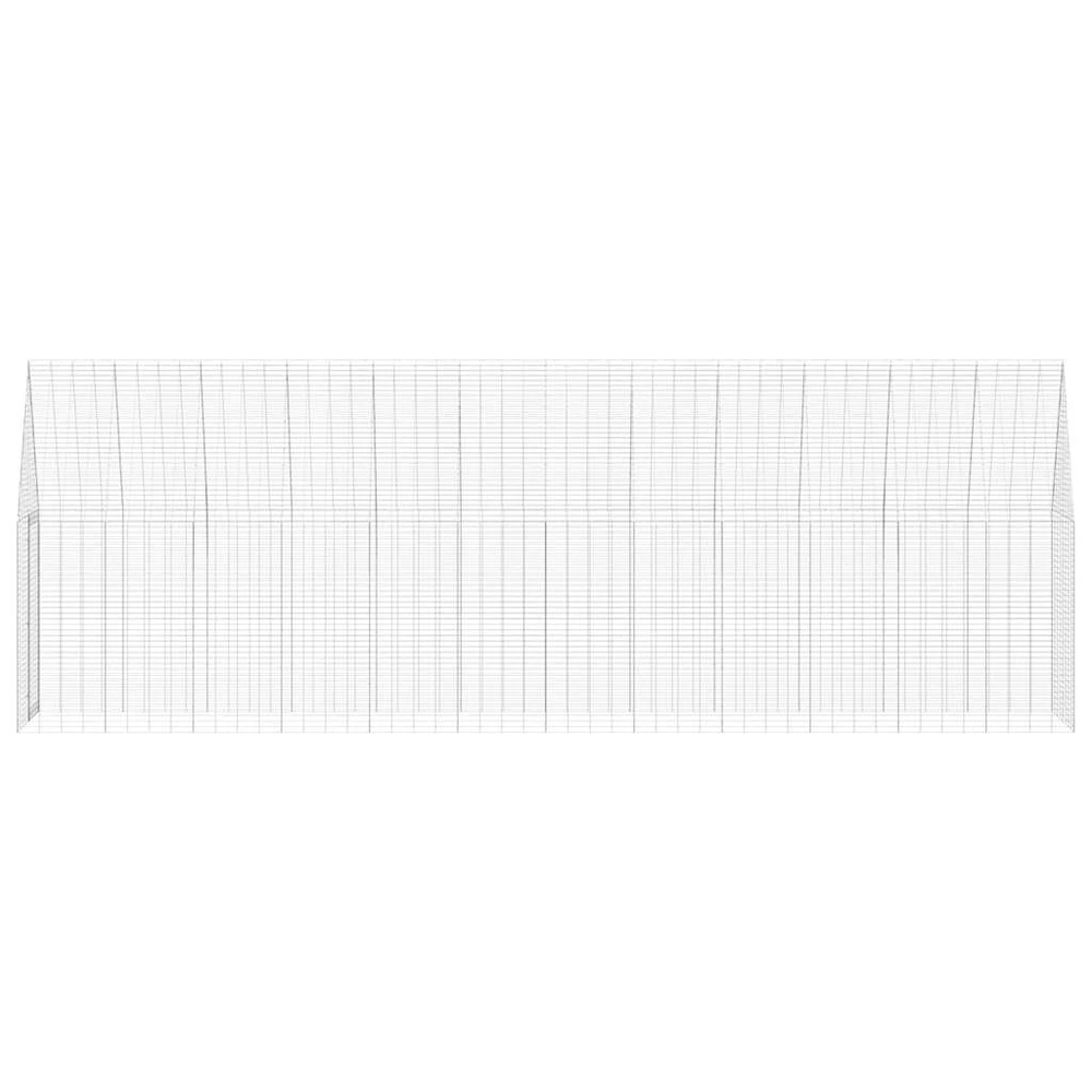 Vištų narvas 2 vnt. Sidabrinė 600 x 100 x 210 cm