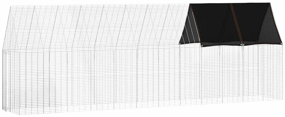 Vištų narvas 2 vnt. Sidabrinė 600 x 100 x 210 cm