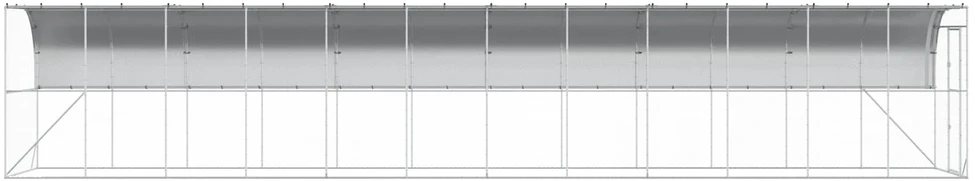 Vištų narvas prie sienos Sidabrinė 600 x 150 x 215 cm