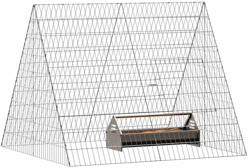 Vištų narvas Sidabrinė 110 x 100 x 85 cm Galvanizuotas plienas