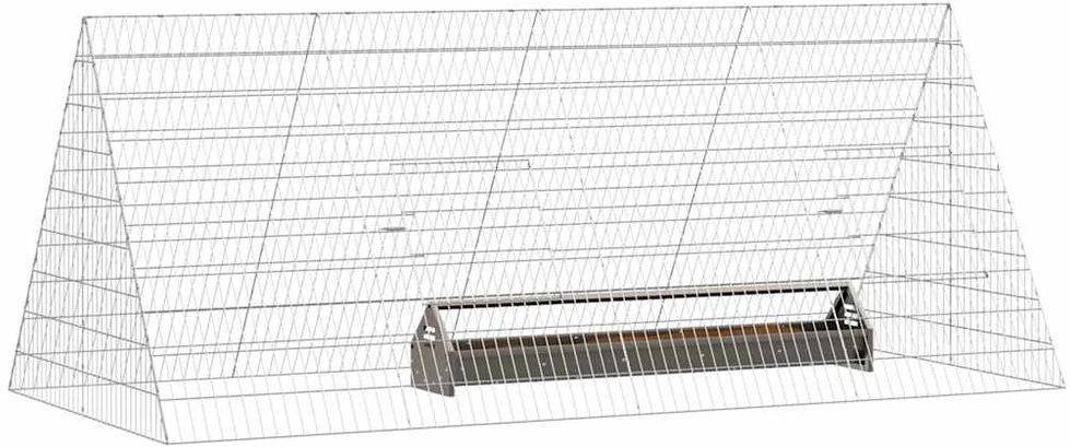 Vištų narvas Sidabrinė 215 x 100 x 85 cm Galvanizuotas plienas