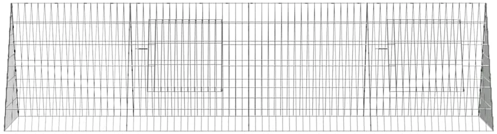 Vištų narvas Sidabrinė 215 x 55 x 55 cm Galvanizuotas plienas