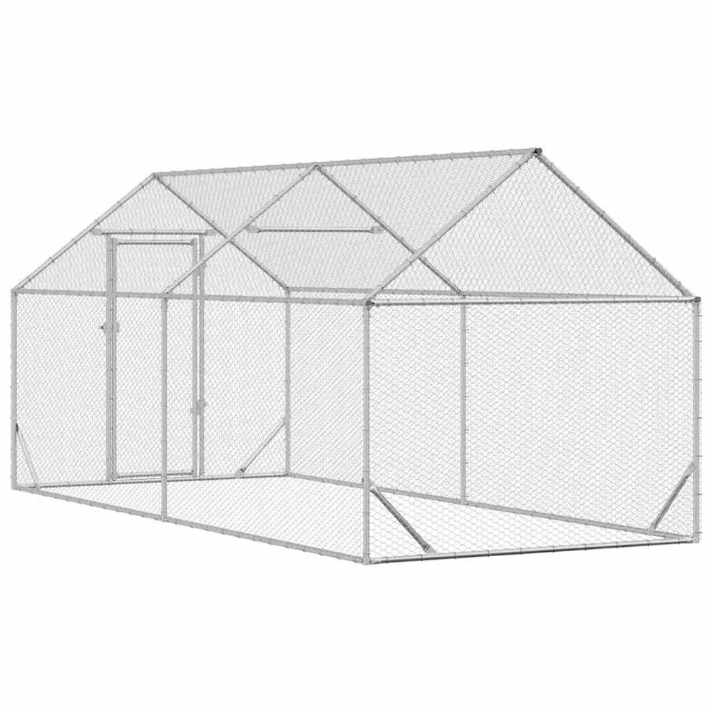 Vištų narvas Sidabro 400 x 170 x 177 cm Cinkuota plienas