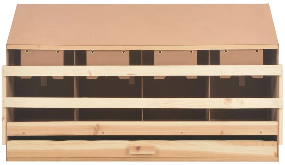 Vištų perėjimo lizdas, 4 sekcijos, 106x40x59cm, pušies masyvas
