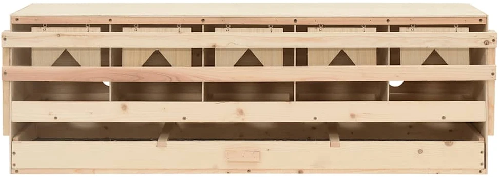 Vištų perėjimo lizdas, 5 sekcijos, 117x33x38cm, pušies masyvas