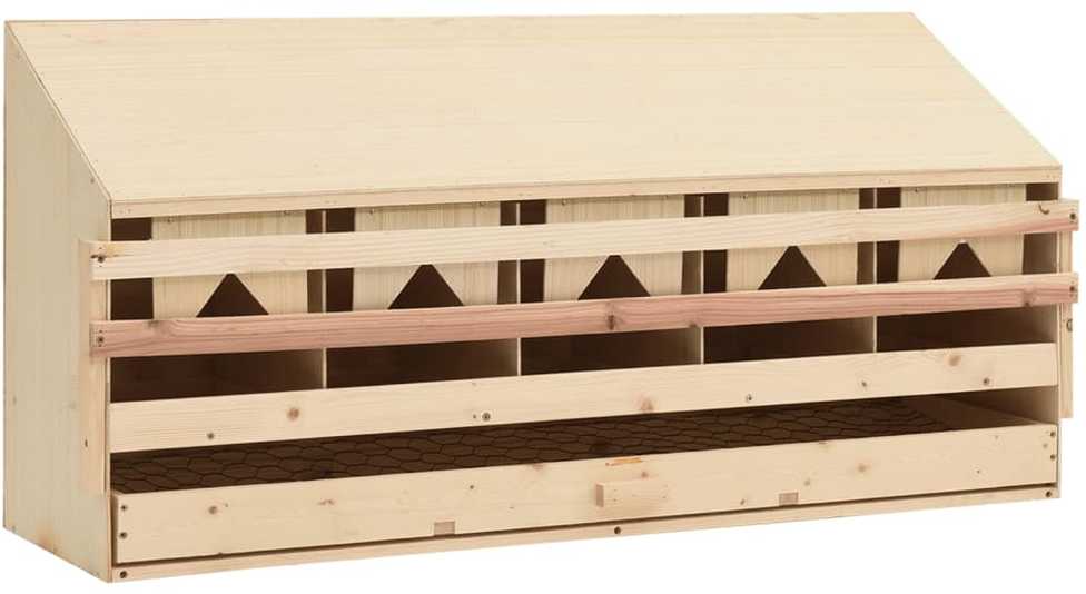 Vištų perėjimo lizdas, 5 sekcijos, 117x33x54cm, pušies masyvas