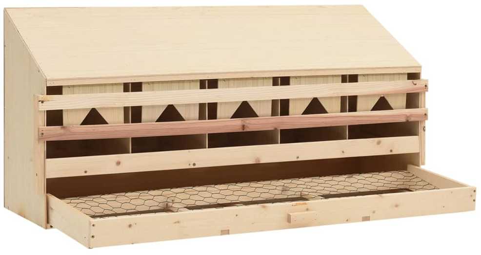 Vištų perėjimo lizdas, 5 sekcijos, 117x33x54cm, pušies masyvas