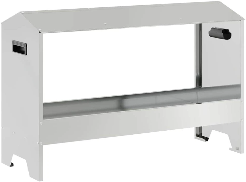 Vištų šėrimo iškas Sidabro 81 x 32 x 53,5 cm Cinkuota plienas
