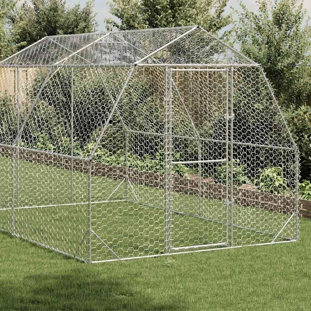 Vištų voljeras, 2,5x4x2,25 m, cinkuotas plienas