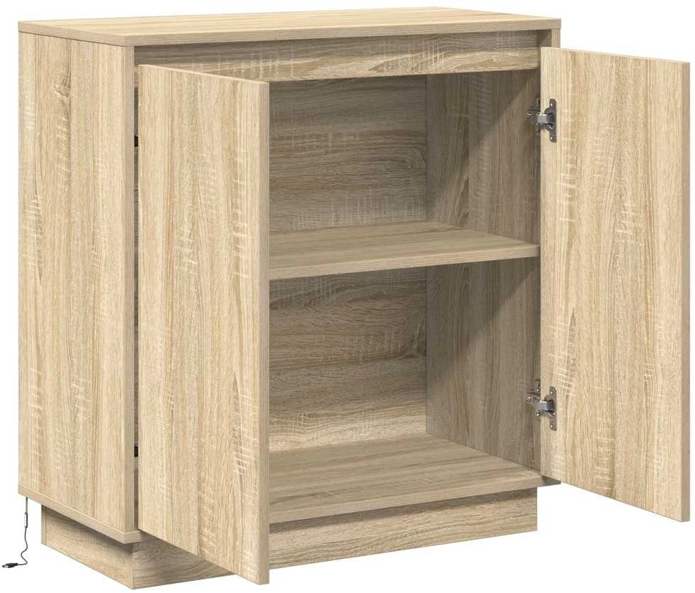 LED Bufetas Sonoma ąžuolas 71 x 34,5 x 75 cm Apdirbta mediena