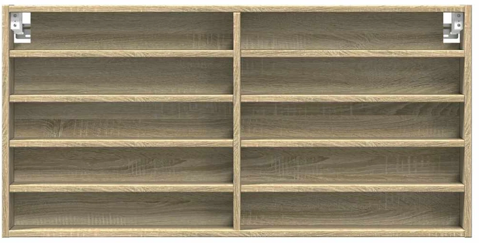 Vitrininė spintelė, ąžuolo, 100x8,5x50cm, apdirbta mediena