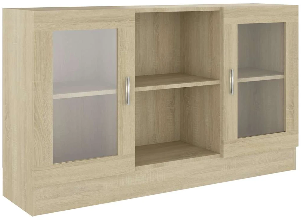 Vitrininė spintelė, ąžuolo, 120x30,5x70cm, apdirbta mediena