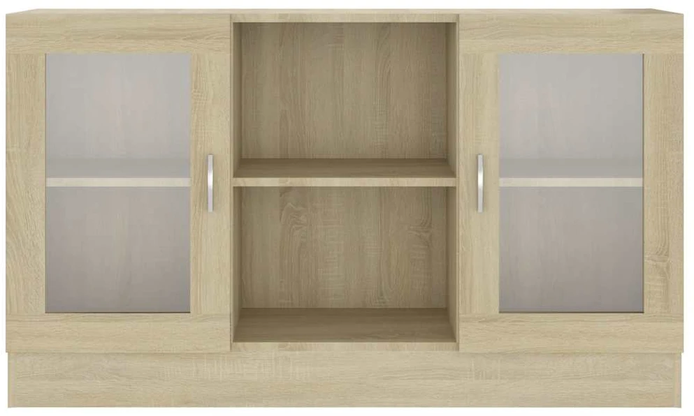 Vitrininė spintelė, ąžuolo, 120x30,5x70cm, apdirbta mediena