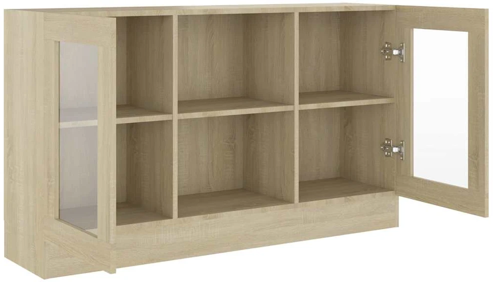 Vitrininė spintelė, ąžuolo, 120x30,5x70cm, apdirbta mediena
