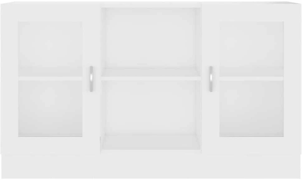 Vitrininė spintelė, balta, 120x30,5x70cm, apdirbta mediena