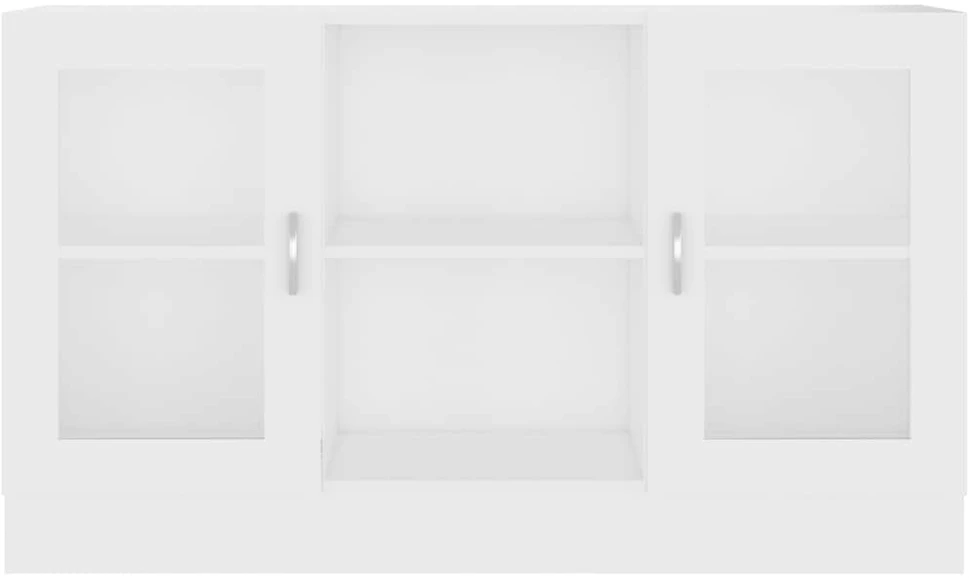Vitrininė spintelė, balta, 120x30,5x70cm, apdirbta mediena