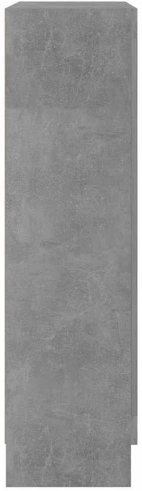 Vitrininė spintelė, betono, 82,5x30,5x115cm, apdirbta mediena