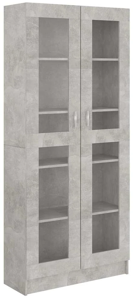 Vitrininė spintelė, betono, 82,5x30,5x185,5cm, apdirbta mediena