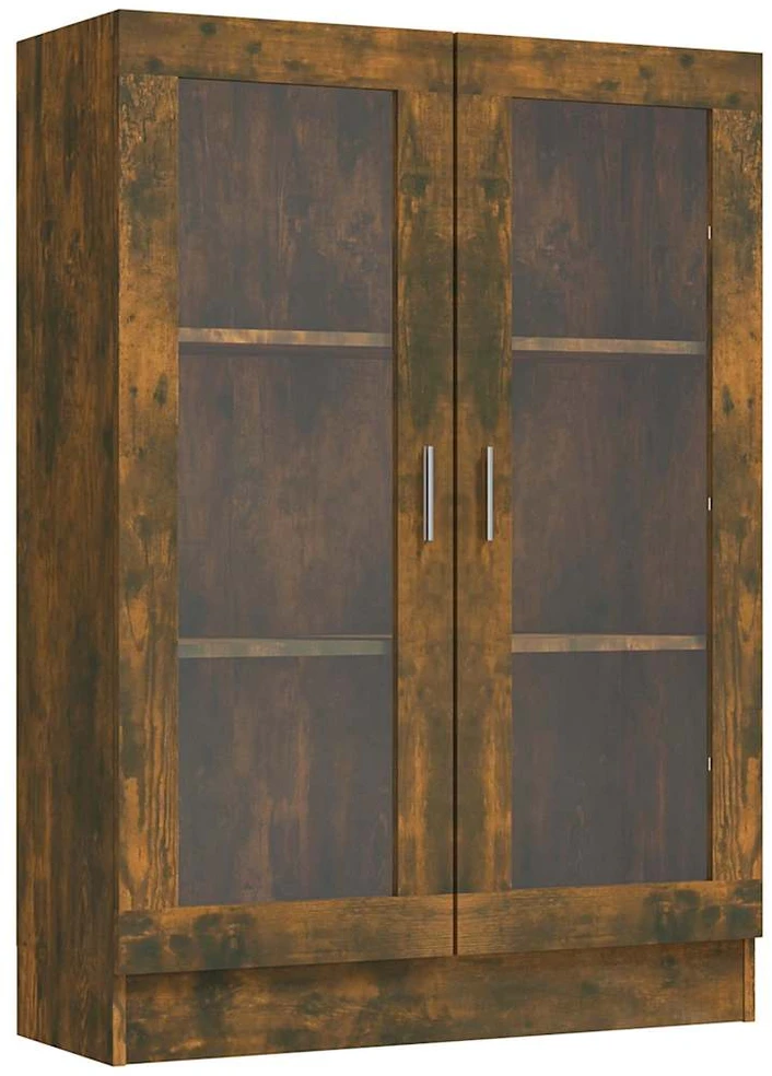 Vitrininė spintelė, dūminio ąžuolo, 82,5x30,5x115cm, mediena