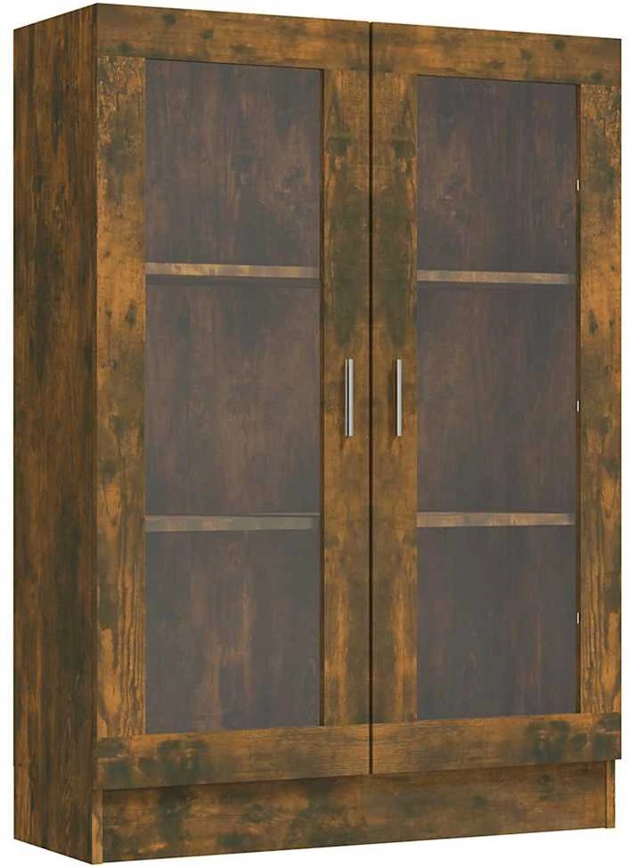 Vitrininė spintelė, dūminio ąžuolo, 82,5x30,5x115cm, mediena