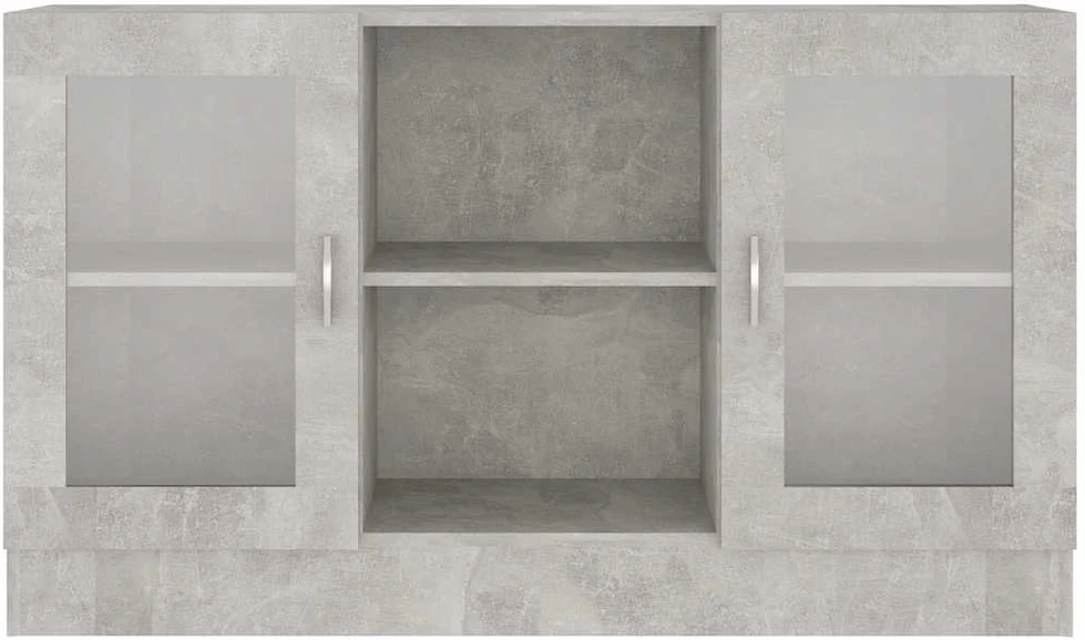 Vitrininė spintelė, pilka, 120x30,5x70cm, apdirbta mediena
