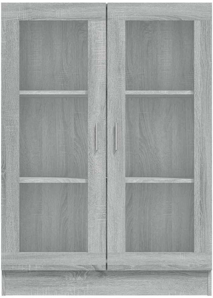 Vitrininė spintelė, pilka ąžuolo, 82,5x30,5x115cm, mediena