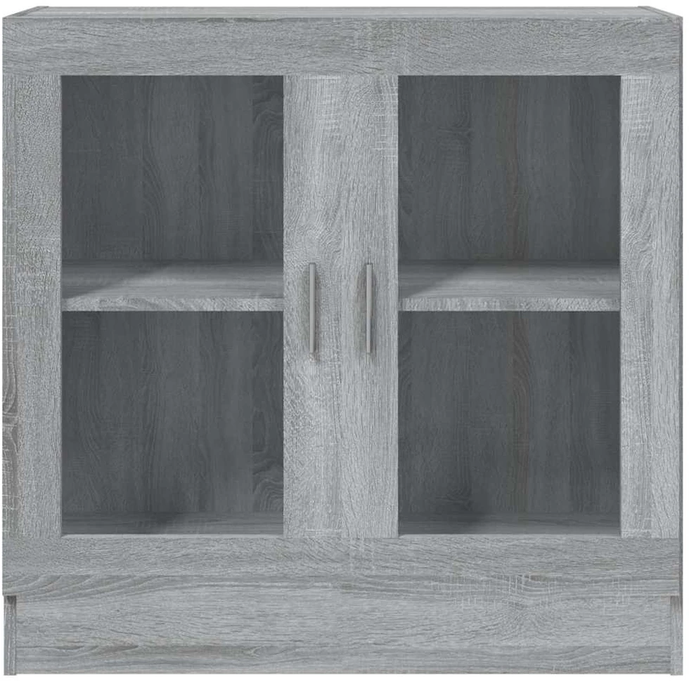 Vitrininė spintelė, pilka ąžuolo, 82,5x30,5x80cm, mediena