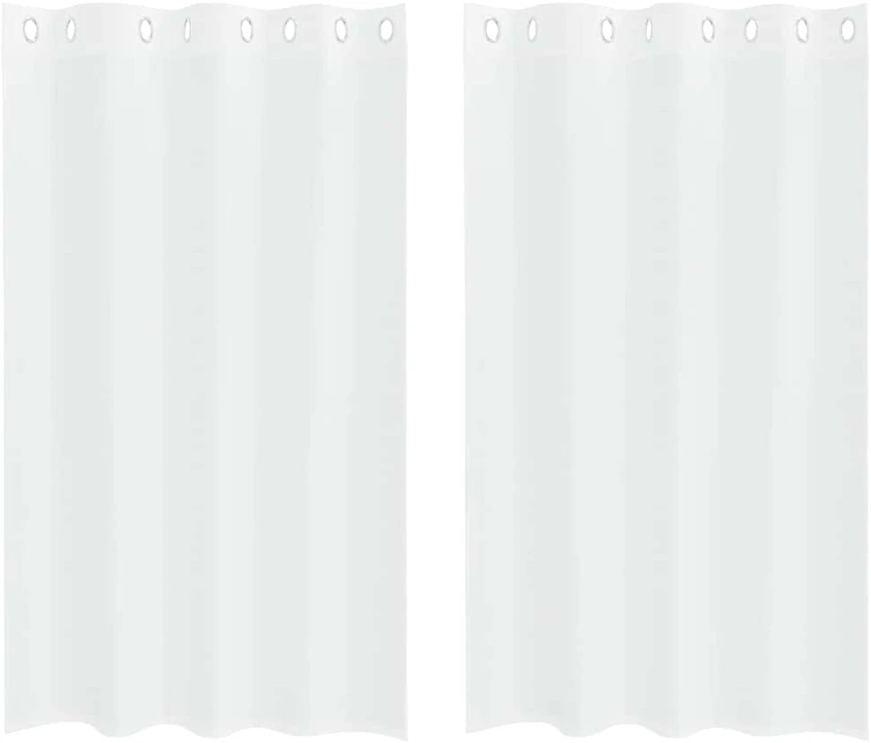 Voile Užuolaida 2 vnt. Balta 175 x 140 cm Poliesteris
