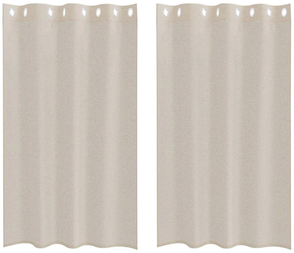 Voile Užuolaida 2 vnt. Smėlio 175 x 140 cm Poliesteris