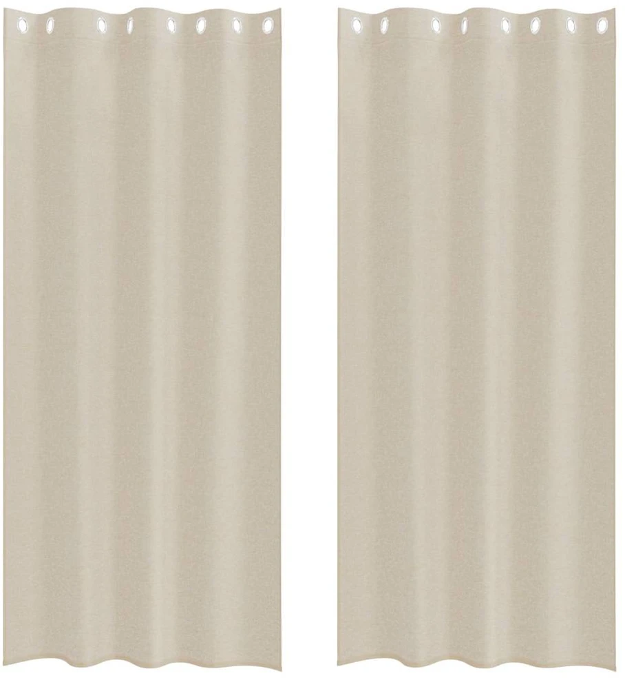 Voile Užuolaida 2 vnt. Smėlio 225 x 140 cm Poliesteris