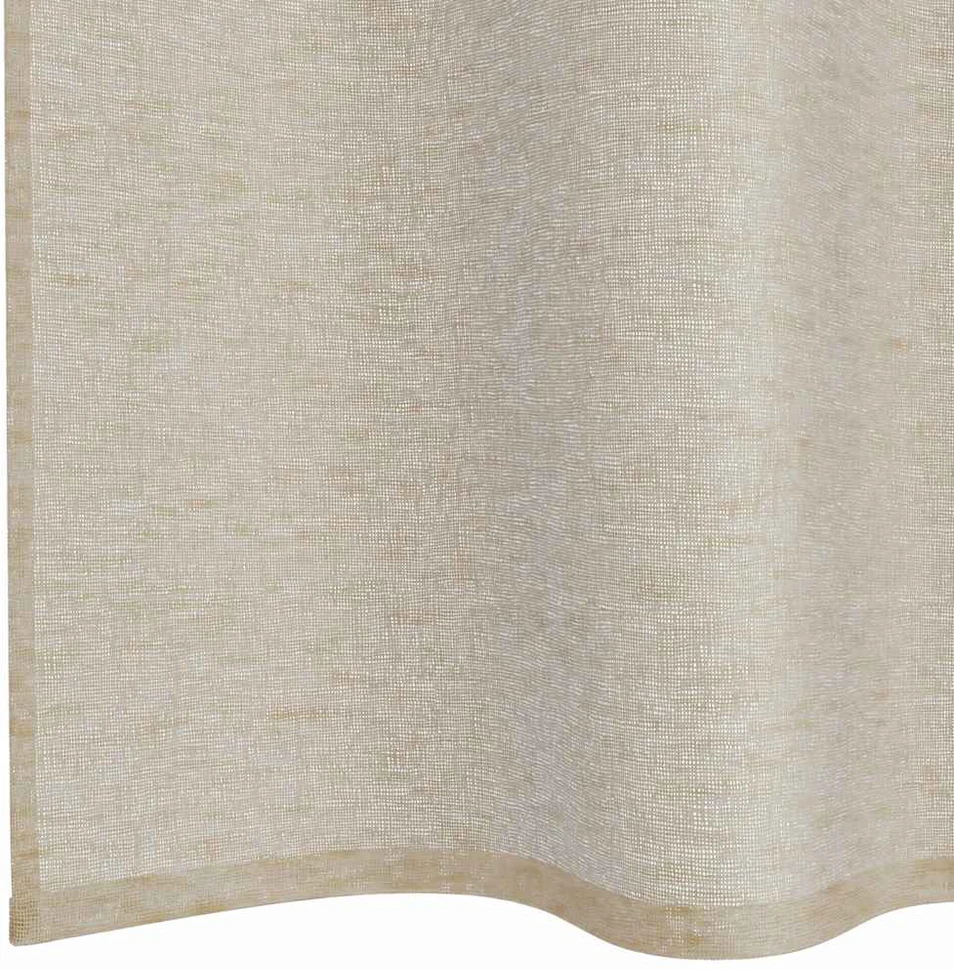 Voile Užuolaida 2 vnt. Smėlio 245 x 140 cm Poliesteris