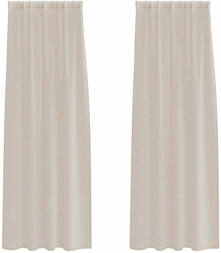 Voile Užuolaida 2 vnt. Smėlio 245 x 140 cm Poliesteris