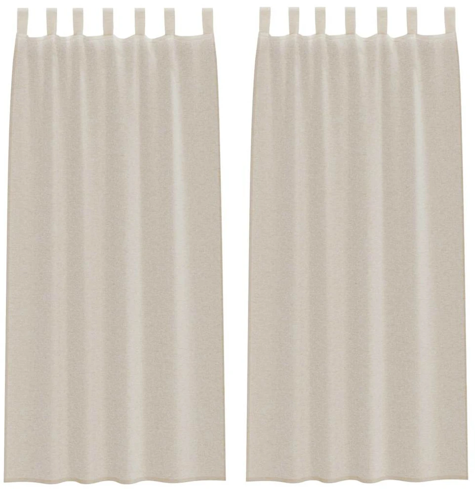 Voile Užuolaida 2 vnt. Smėlio 245 x 140 cm Poliesteris