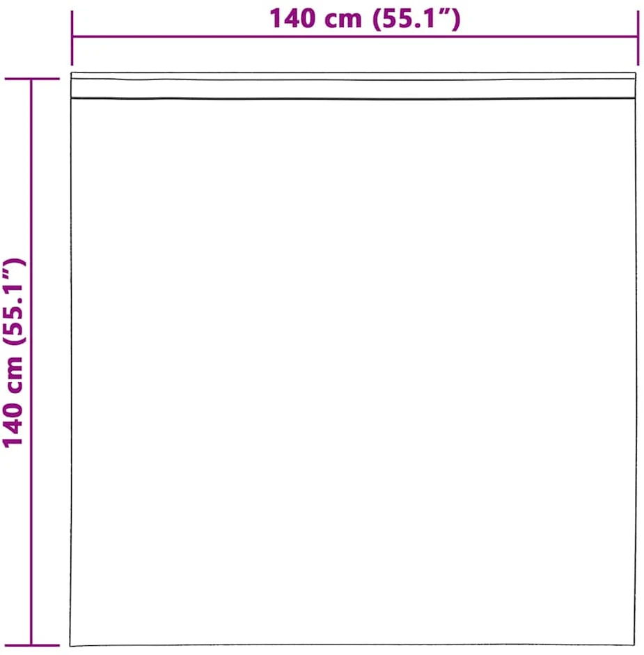 Voile Užuolaida 2 vnt. Šviesiai pilka 140 x 140 cm Poliesteris