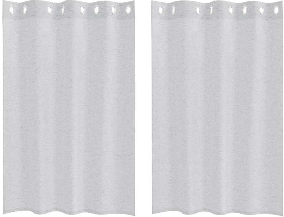 Voile Užuolaida 2 vnt. Šviesiai pilka 140 x 140 cm Poliesteris