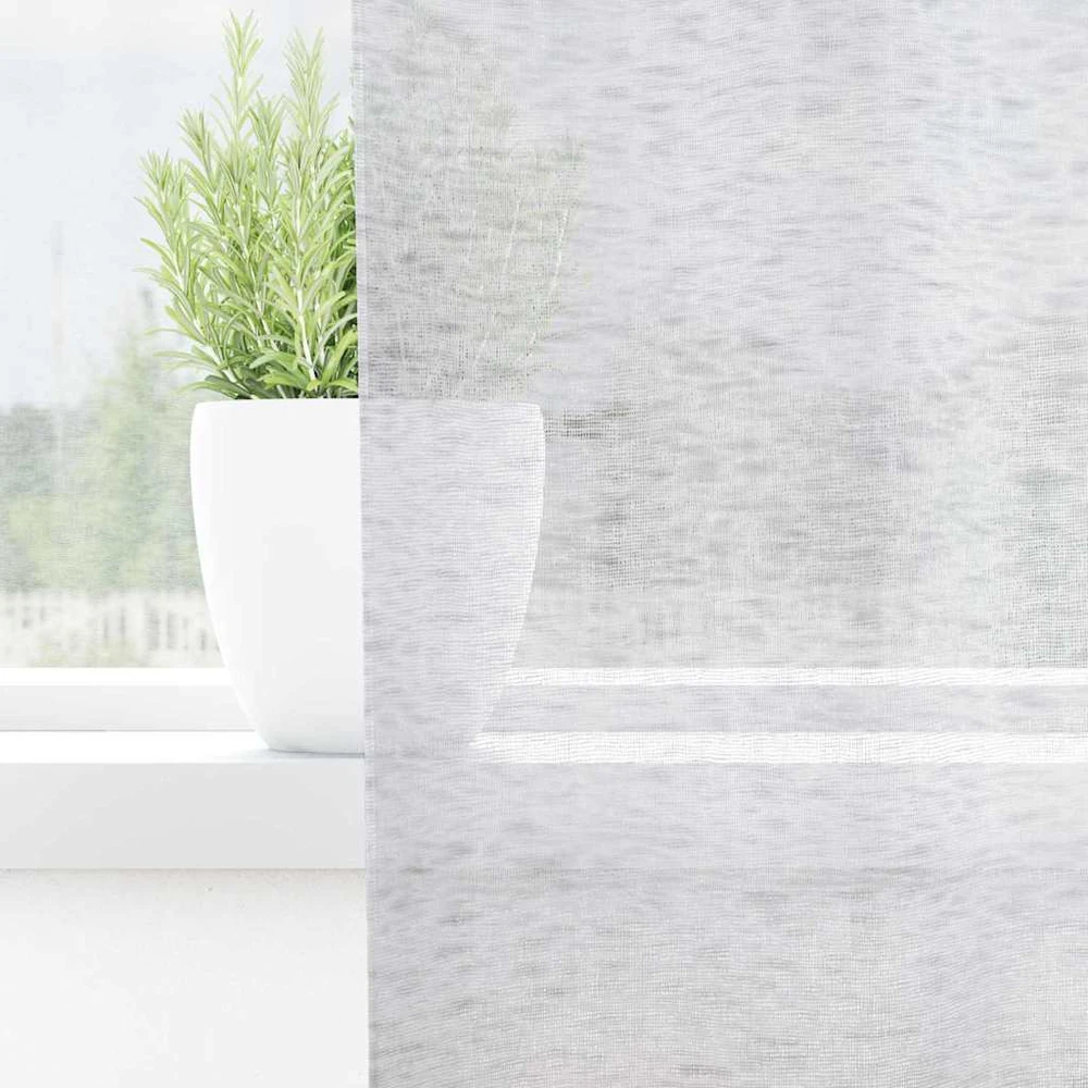 Voile Užuolaida 2 vnt. Šviesiai pilka 175 x 140 cm Poliesteris