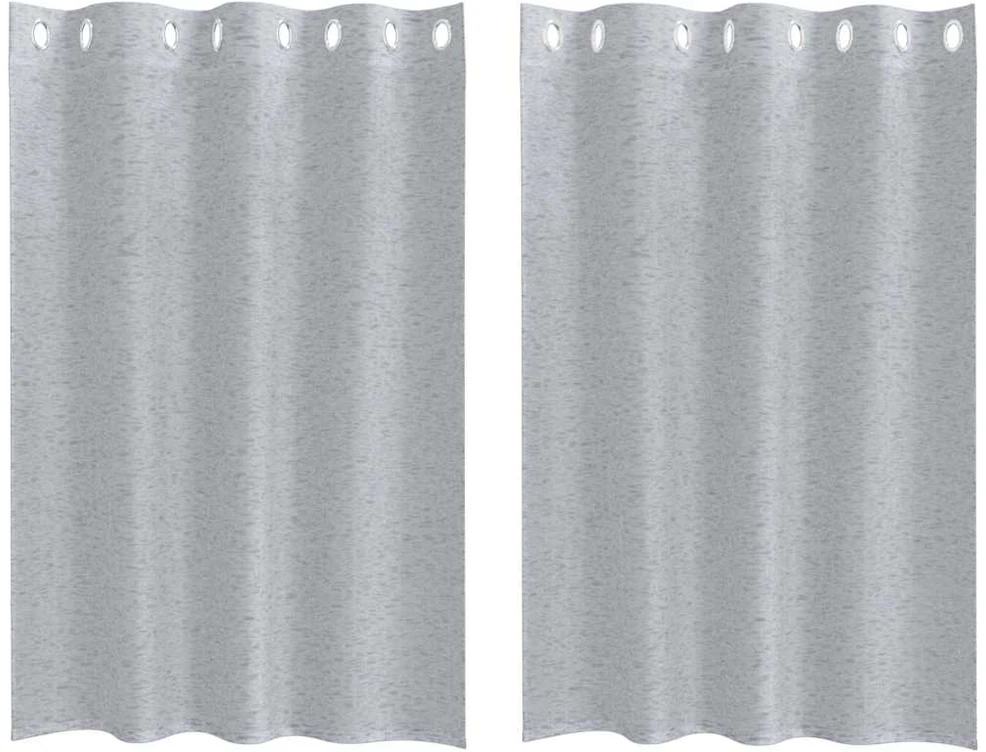 Voile Užuolaida 2 vnt. Tamsiai pilka 140 x 140 cm Poliesteris