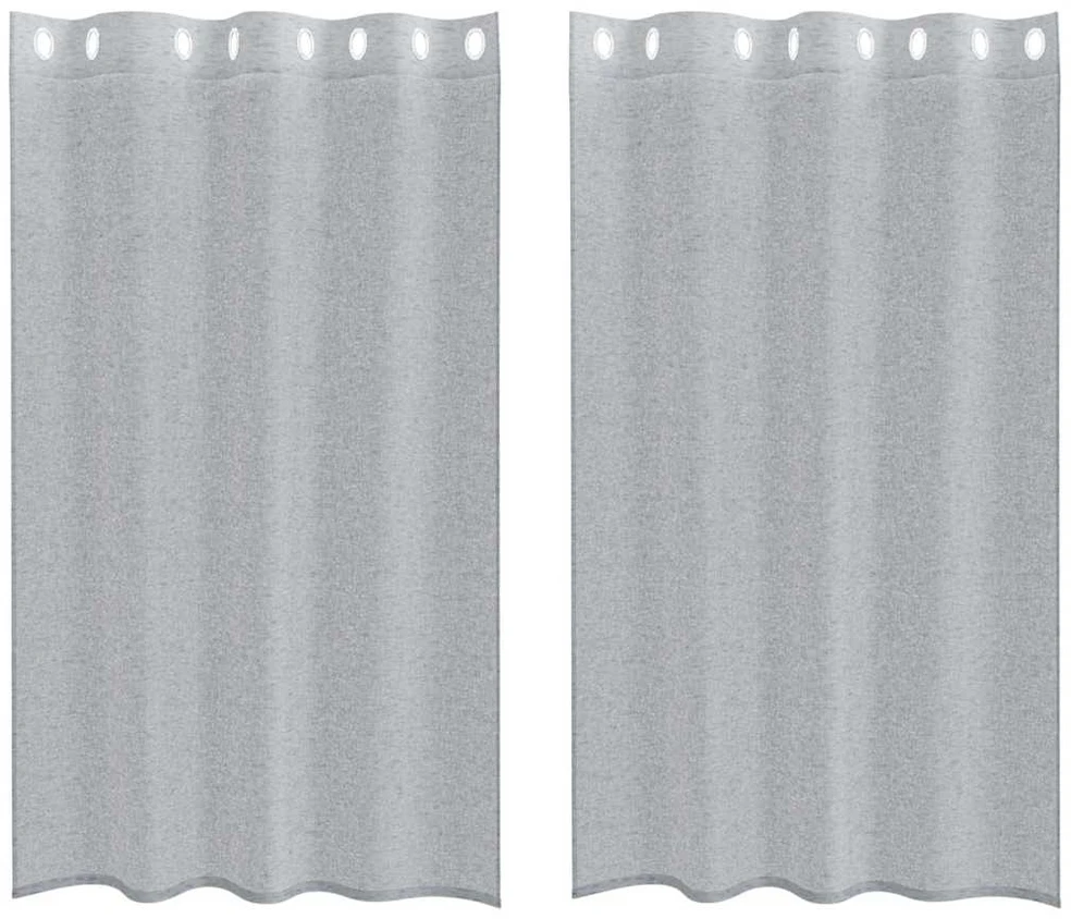 Voile Užuolaida 2 vnt. Tamsiai pilka 175 x 140 cm Poliesteris