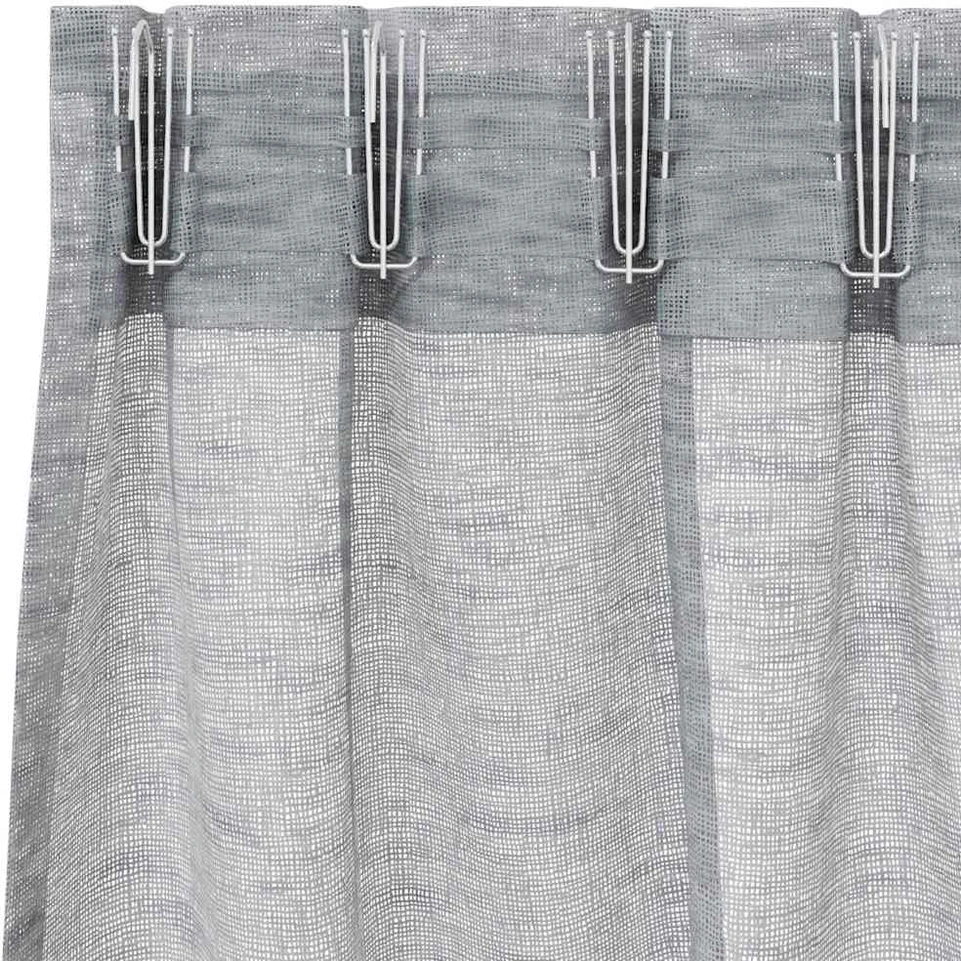 Voile Užuolaida 2 vnt. Tamsiai pilka 245 x 140 cm Poliesteris