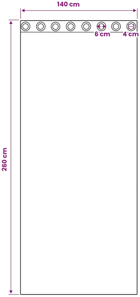 Voile Užuolaida 2 vnt. Tamsiai pilka 260 x 140 cm Poliesteris