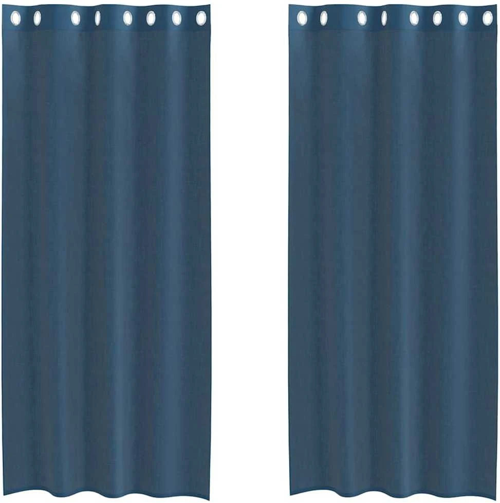 Voile užuolaidos su įvorėmis, 2vnt., karališka mėlyna