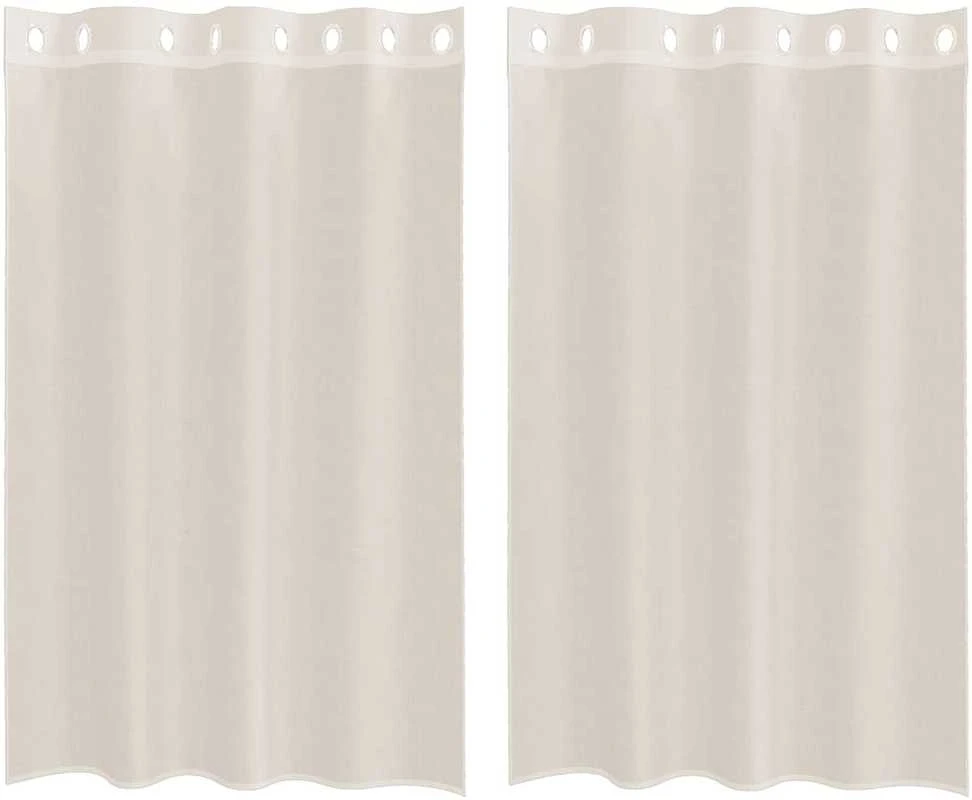 Voile užuolaidos su įvorėmis, 2vnt., kreminės, 140x175cm