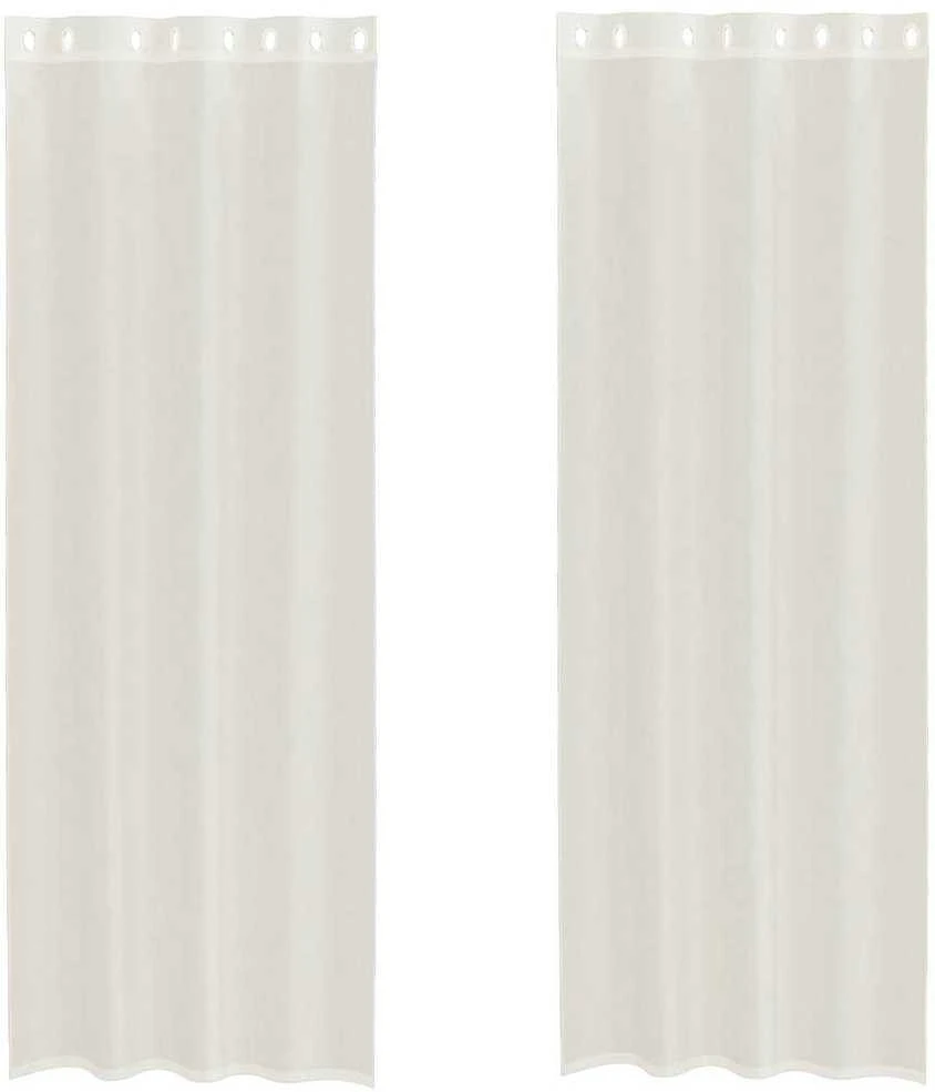 Voile užuolaidos su įvorėmis, 2vnt., kreminės, 140x260cm