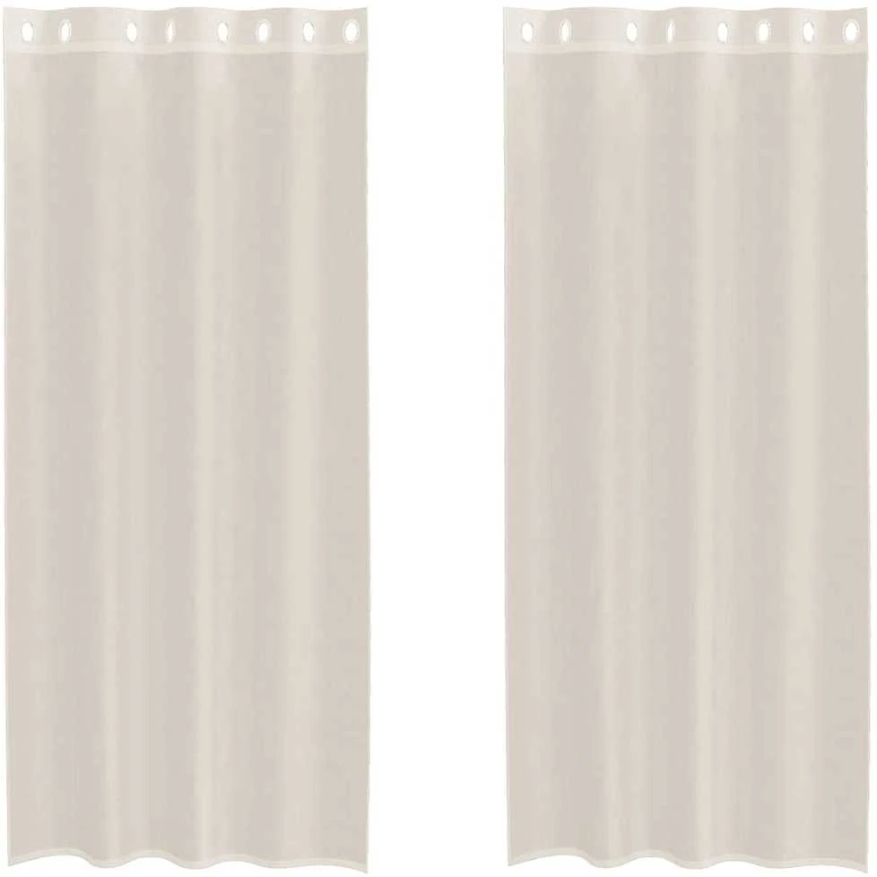 Voile užuolaidos su įvorėmis, 2vnt., kreminės, 140x245cm
